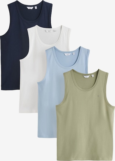Next Majica veličine 4XL u mornarsko plava / svijetloplava / kaki / bijela, Pregled proizvoda
