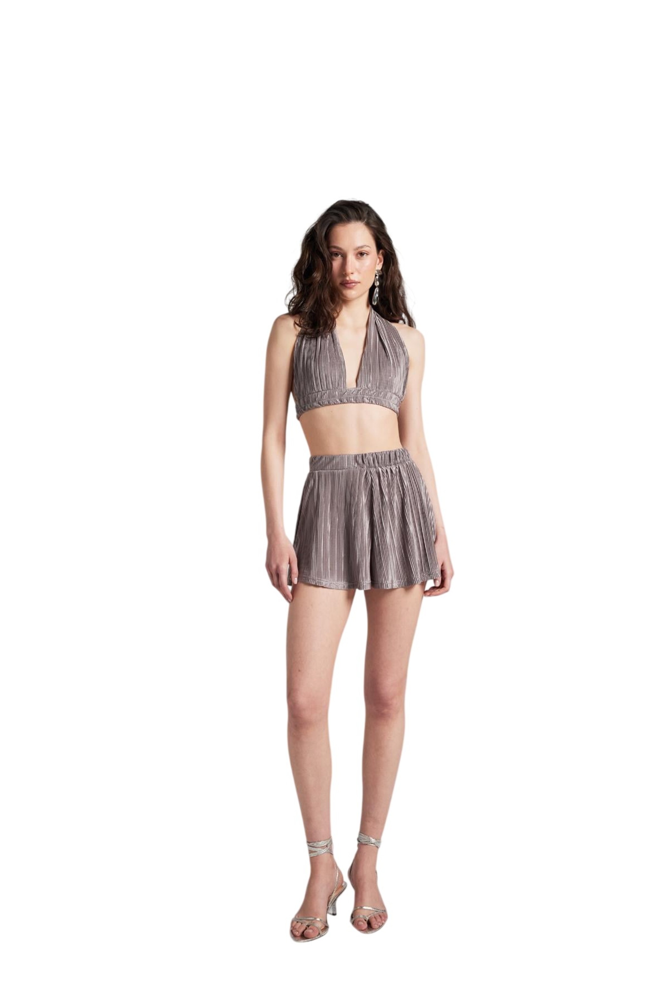 HOLLY LOLLY Loose fit Trousers in Grey: front