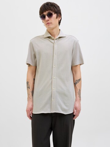 Jack & Jones Premium - Ajuste estrecho Camisa 'JPRBLALANCE' en gris: frente
