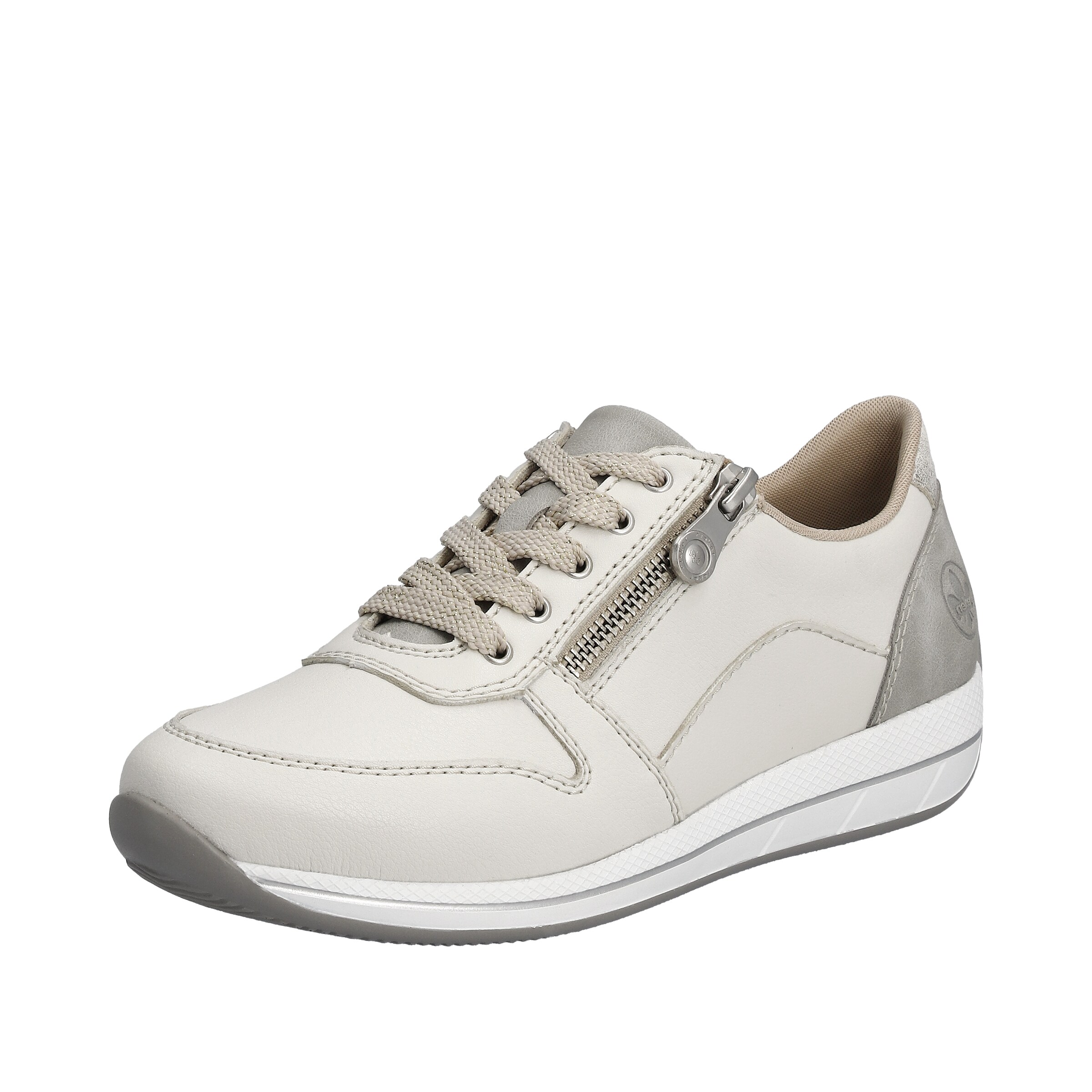 Baskets basses Rieker en blanc : devant