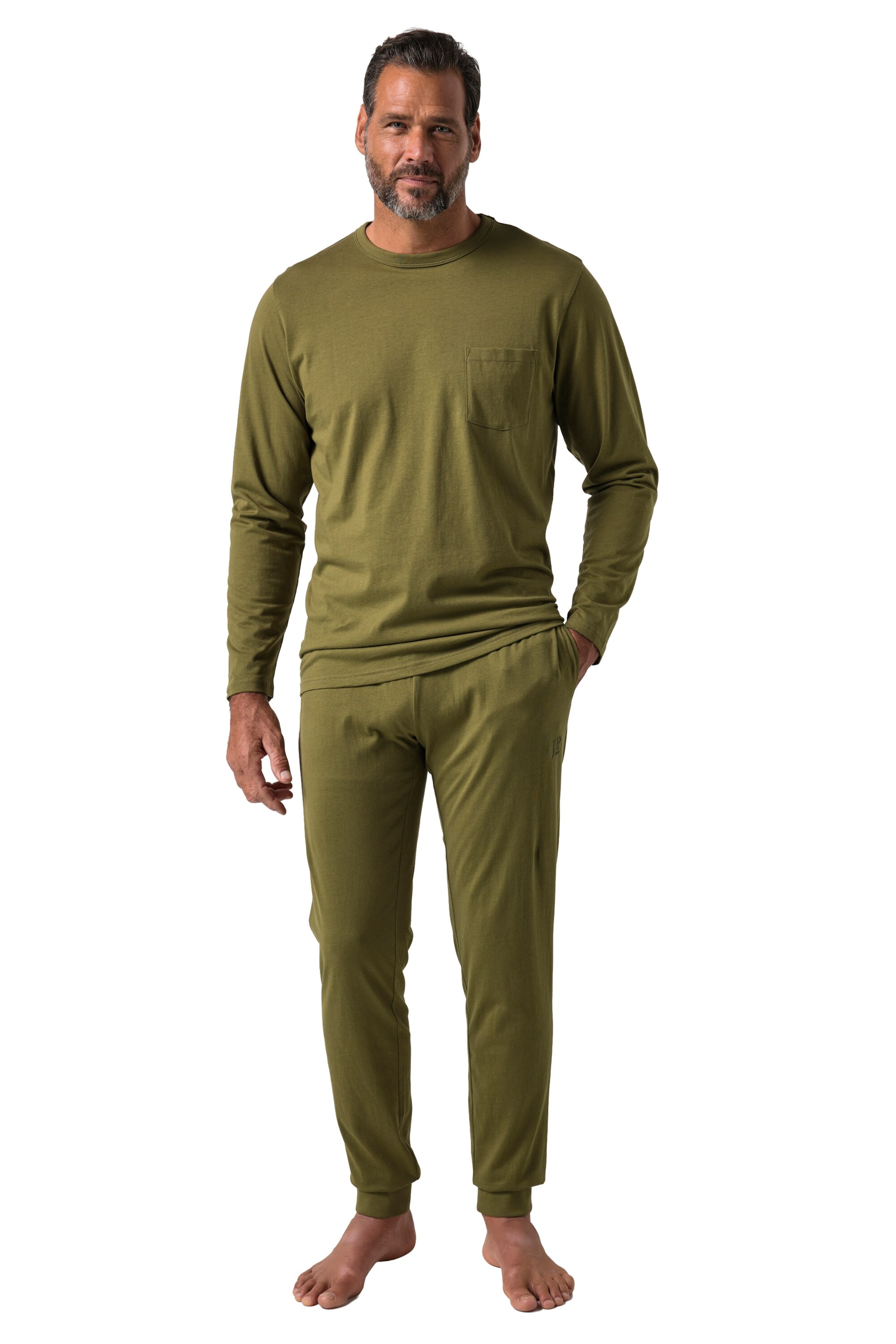 JP1880 Pyjama lang in Groen: voorkant