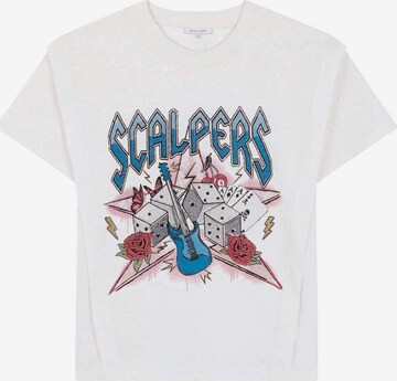 Scalpers T-shirt i vit: framsida