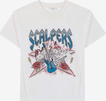 T-shirt Scalpers en blanc : devant