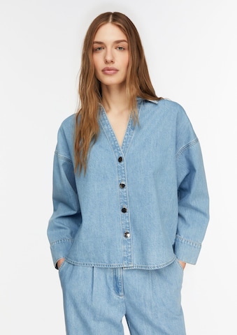 COMMA Blouse in Blue: front
