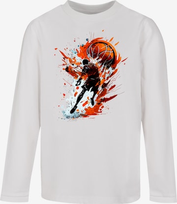 T-Shirt 'Basketball Spieler' F4NT4STIC en blanc : devant