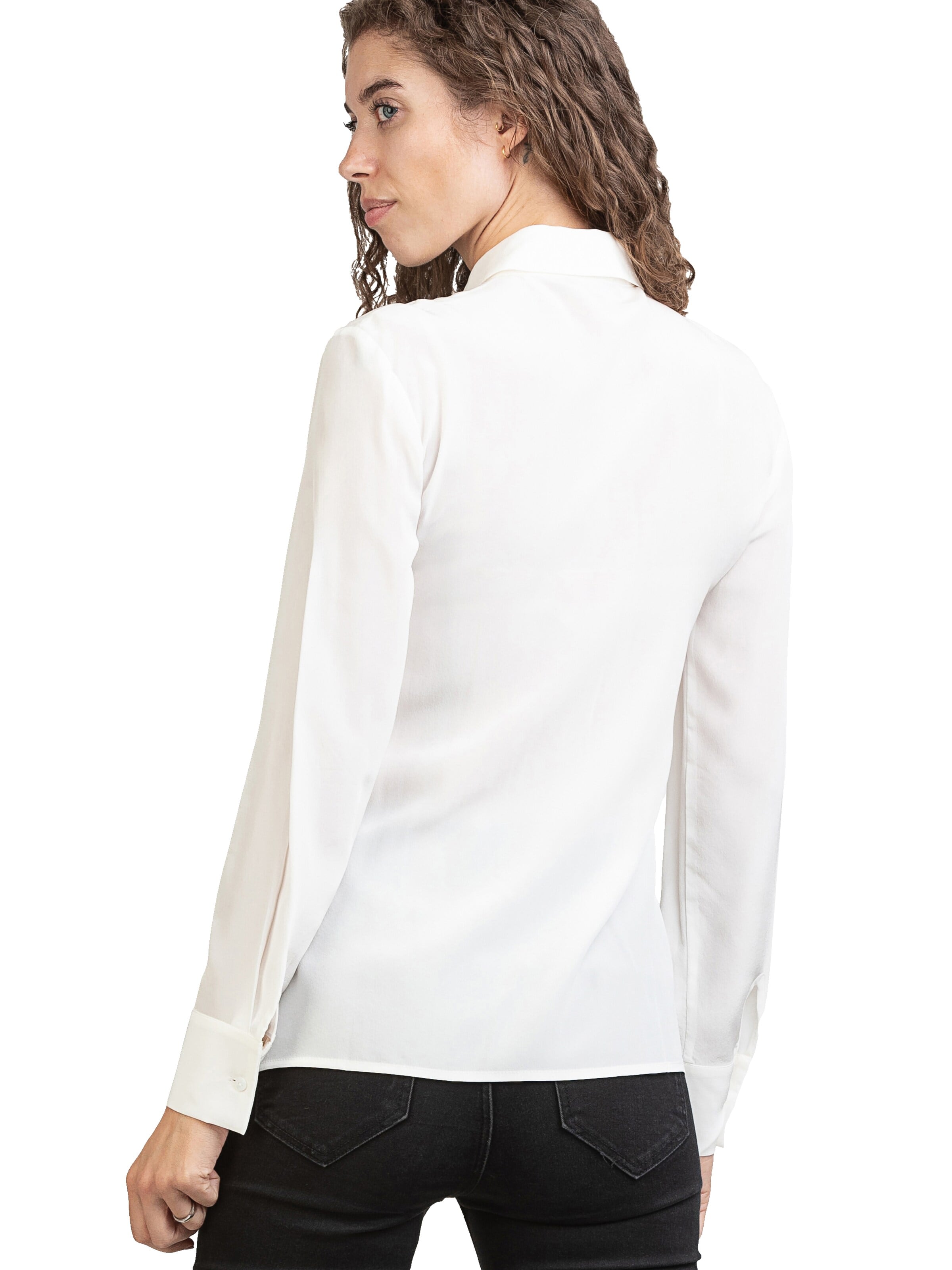 Camicia da donna 'Seidenbluse Collettoseta' di Posh Gear in bianco