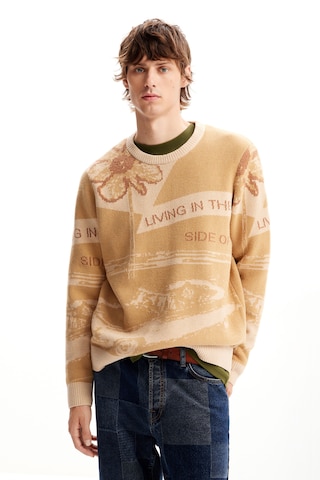 Desigual Sweater in Beige: front