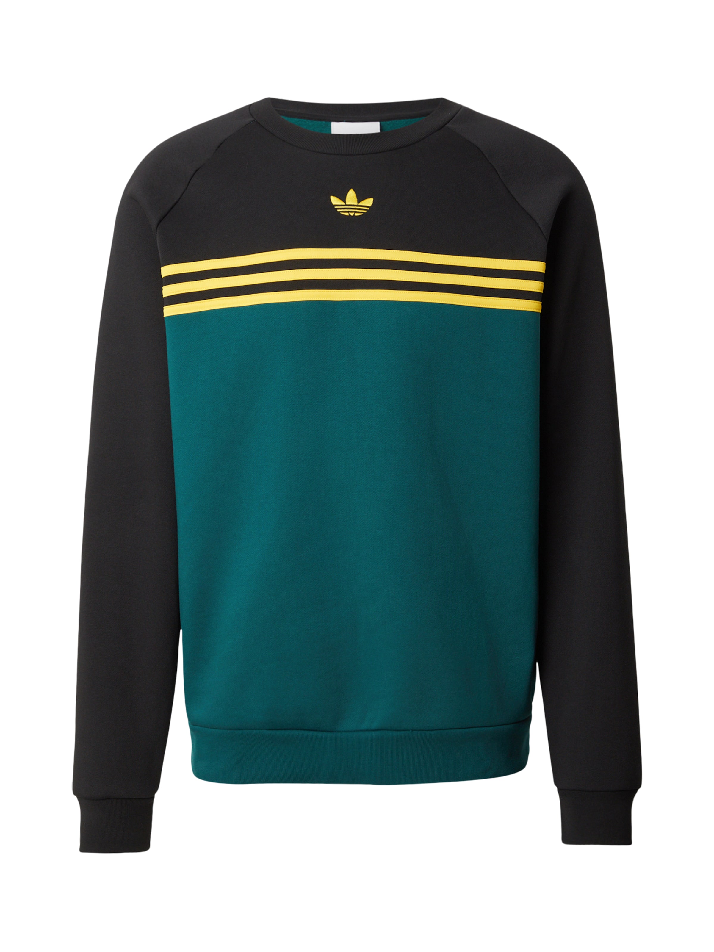 ADIDAS ORIGINALS Sweatshirt  'Chest Stripes Crewneck' in Grün: Vorderseite