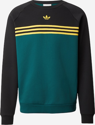 ADIDAS ORIGINALS Sweatshirt 'Chest Stripes Crewneck' in Groen: voorkant
