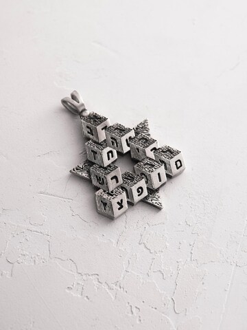 REYTEL Anhänger 'GWIAZDA DAWIDA'‌‌‌ in Silber: Vorderseite