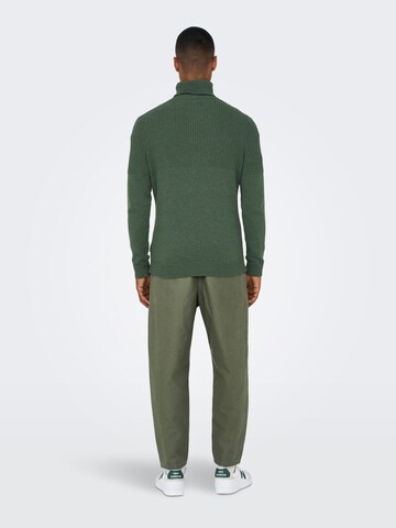 Pull-over Only & Sons en vert