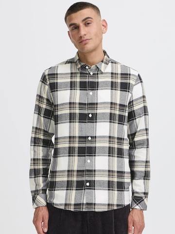 !Solid Comfort fit Button Up Shirt 'CHRIS' in White: front