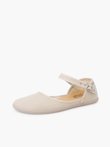 Ballerines Pisamonas en beige : devant