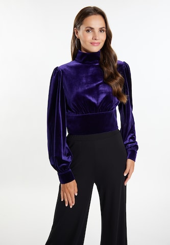 faina - Blusa em roxo: frente