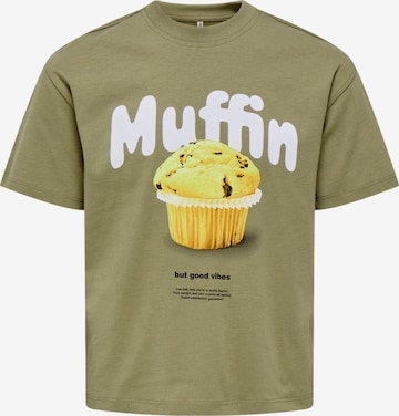 T-Shirt 'Tabita' ONLY GIRLS en vert : devant