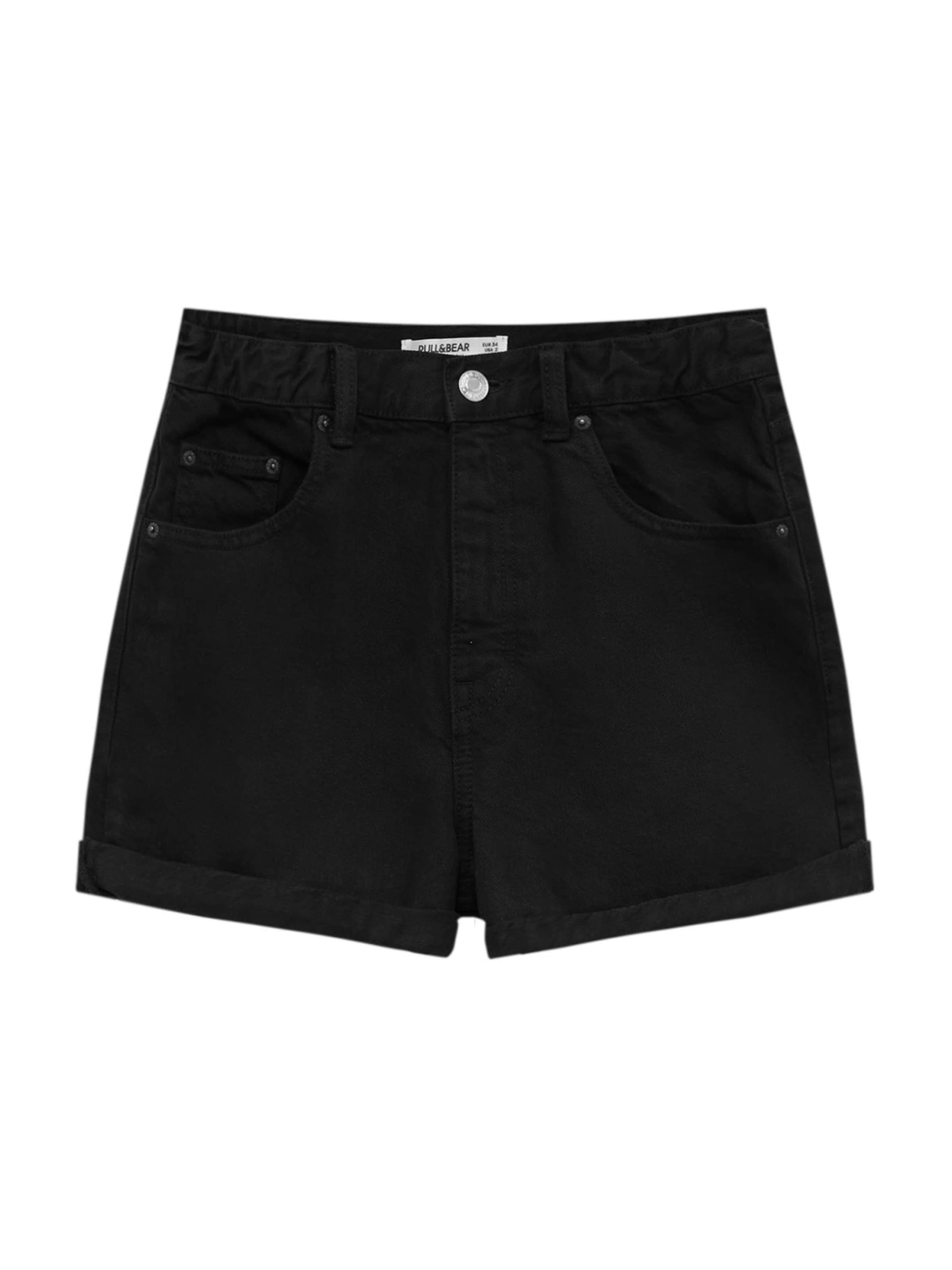 Pull&Bear Loosefit Farmer - fekete: elől