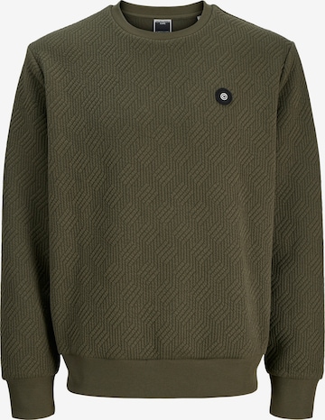 Jack & Jones PlusSweater majica 'JCOGEO' - zelena boja: prednji dio