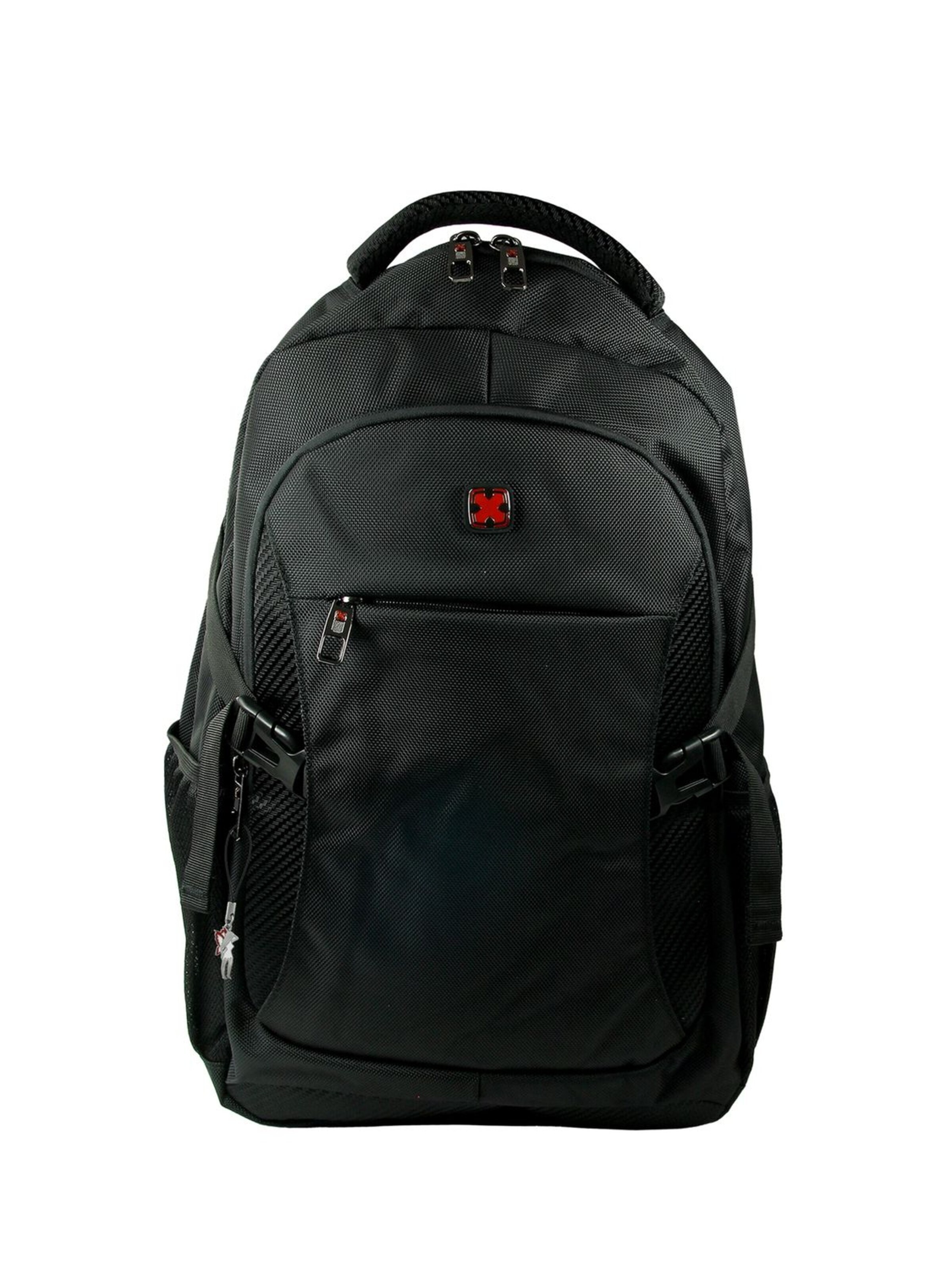 Travel N Meet Backpack in Black: front