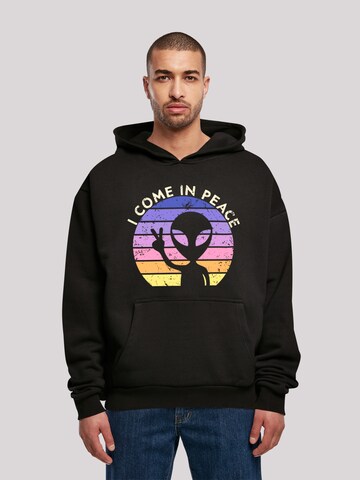 F4NT4STIC Sweatshirt 'Alien Peace Sunset' in Black: front
