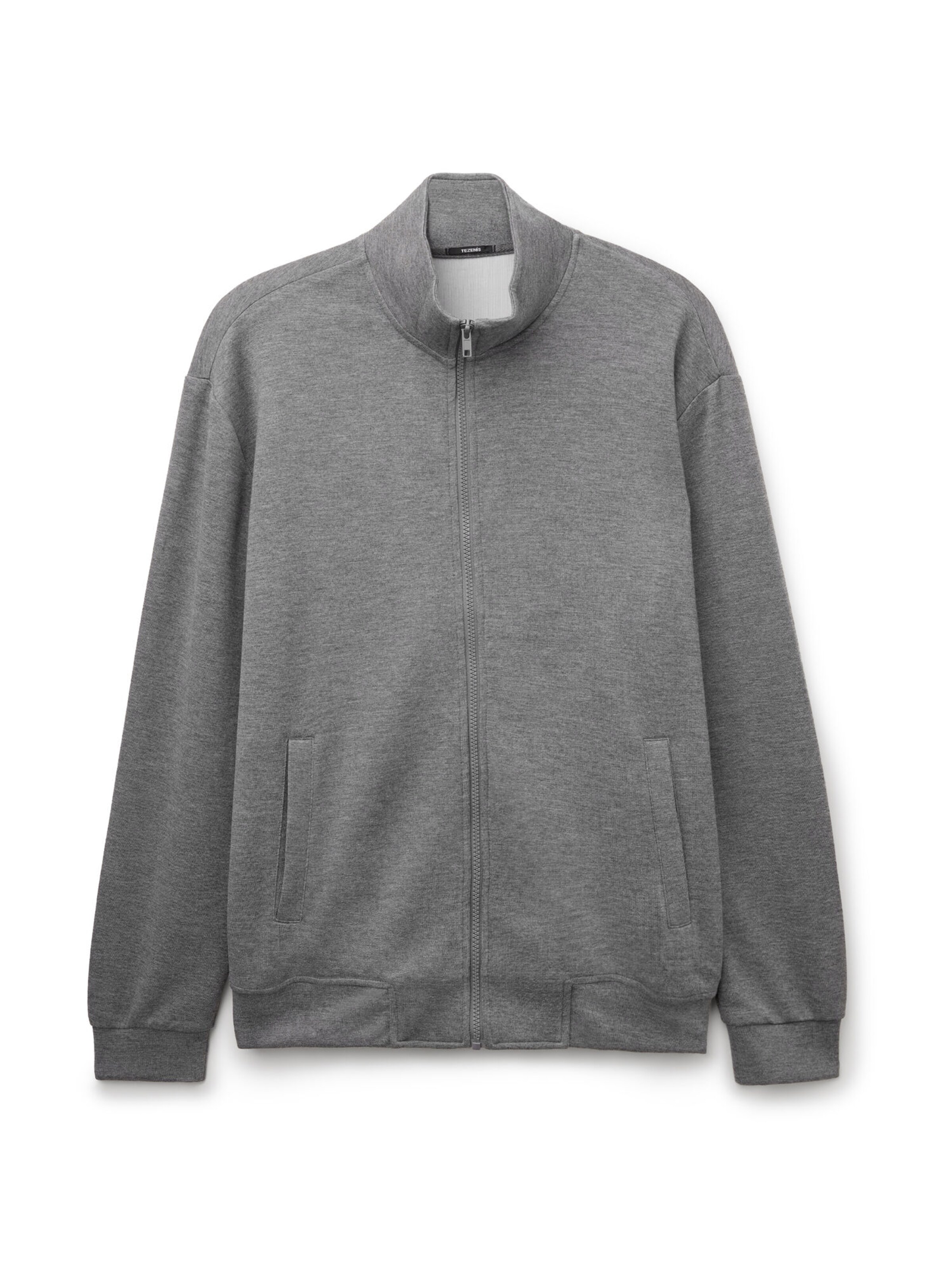 Tezenis Zip-Up Hoodie in Grey: front
