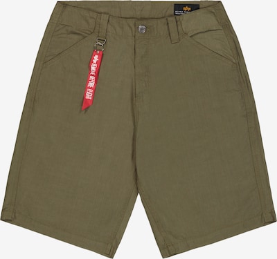 ALPHA INDUSTRIES Sportske hlače 'P41 HBT Combat' veličine XS u maslinasta / crvena / bijela, Pregled proizvoda