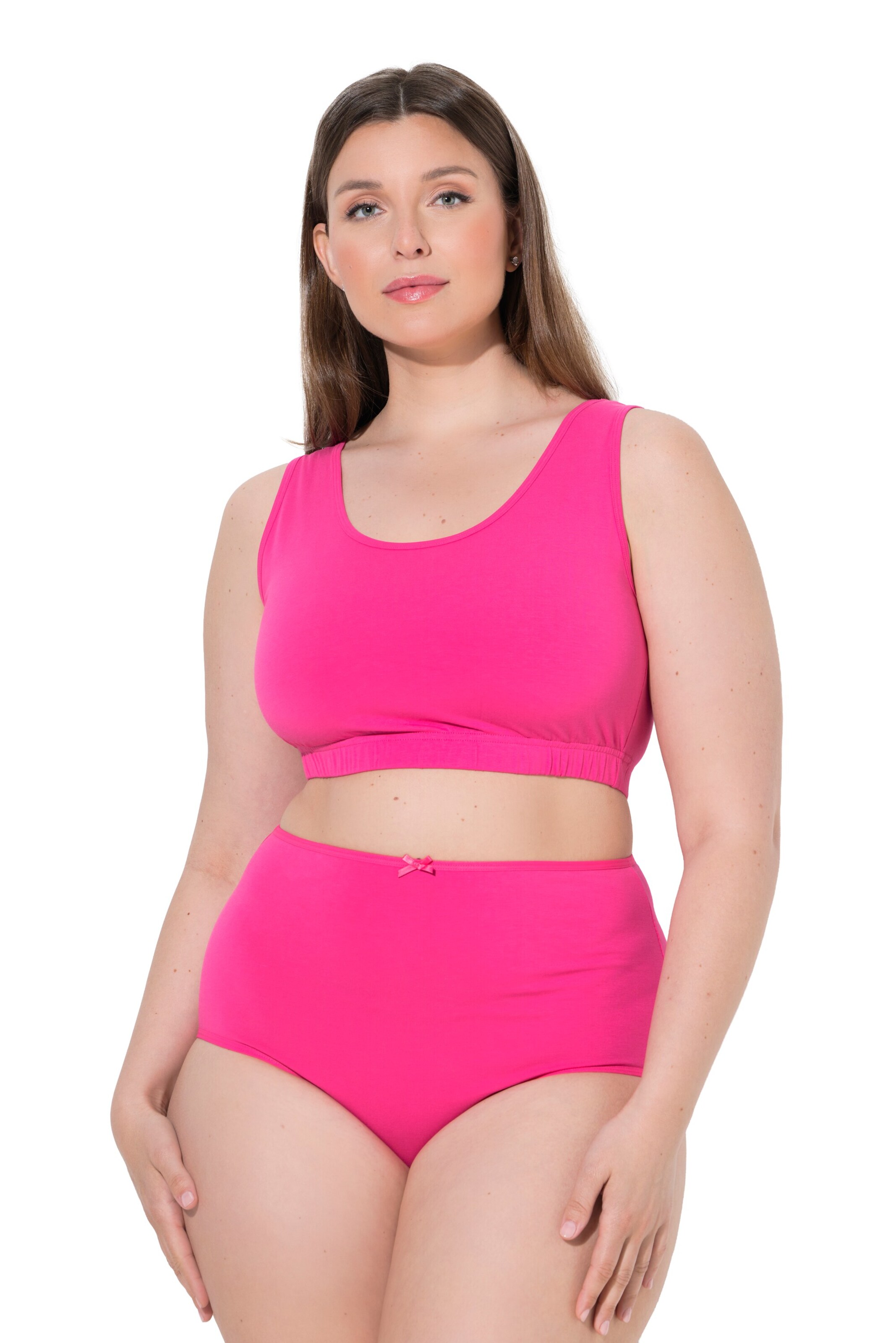 Ulla Popken Bandeau Bra in Pink: front