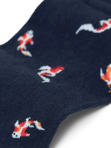 Von Jungfeld Socks 'Signature Icons' in Blue