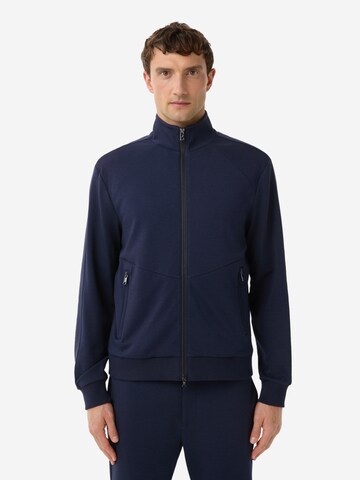 BOGNER Sweatjacke 'Severin' in Blau: Vorderseite