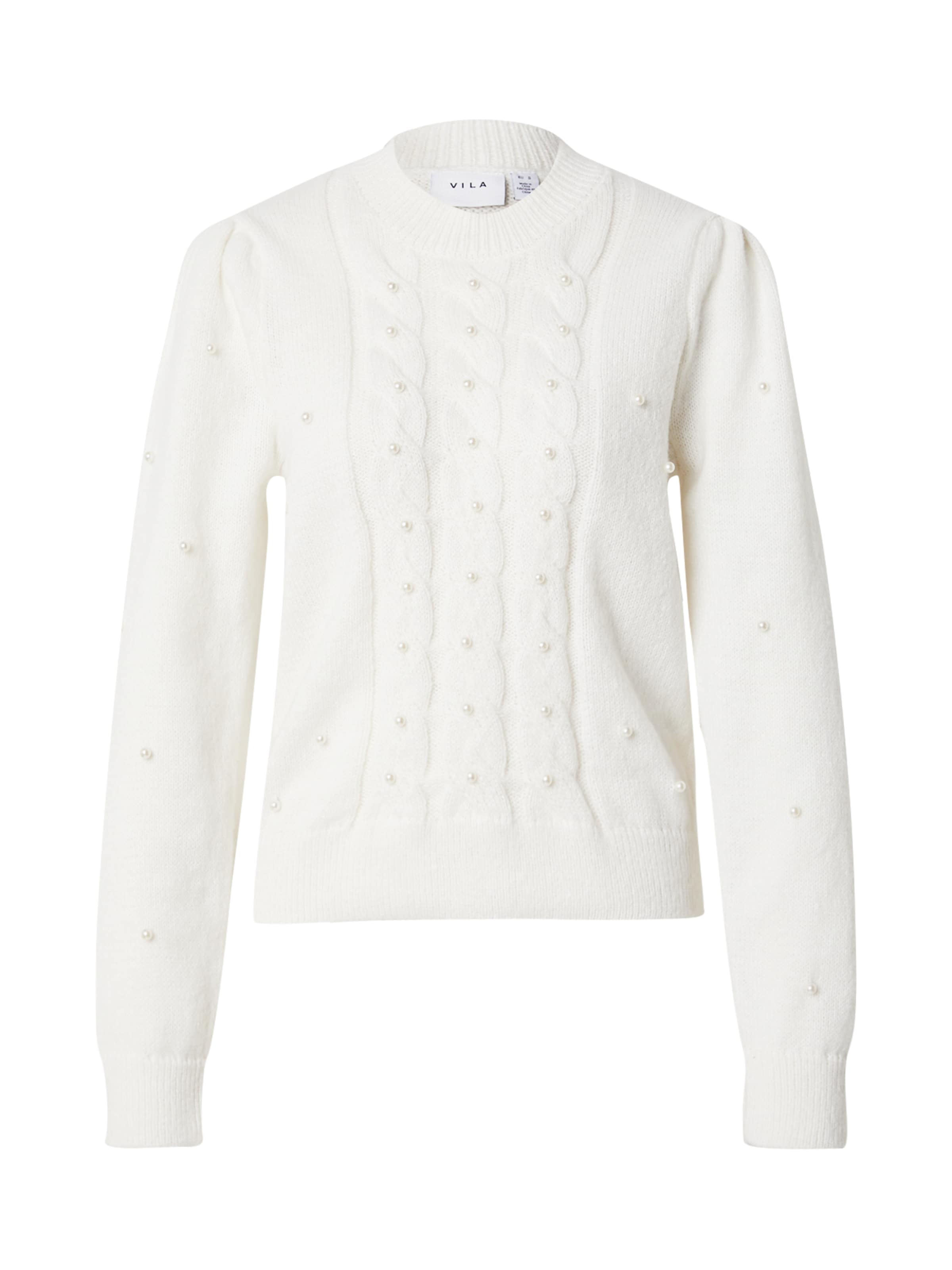 VILA Πουλόβερ 'VIIVY' σε λευκό: μπροστά