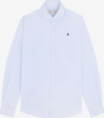 Scalpers Button Up Shirt in Blue: front