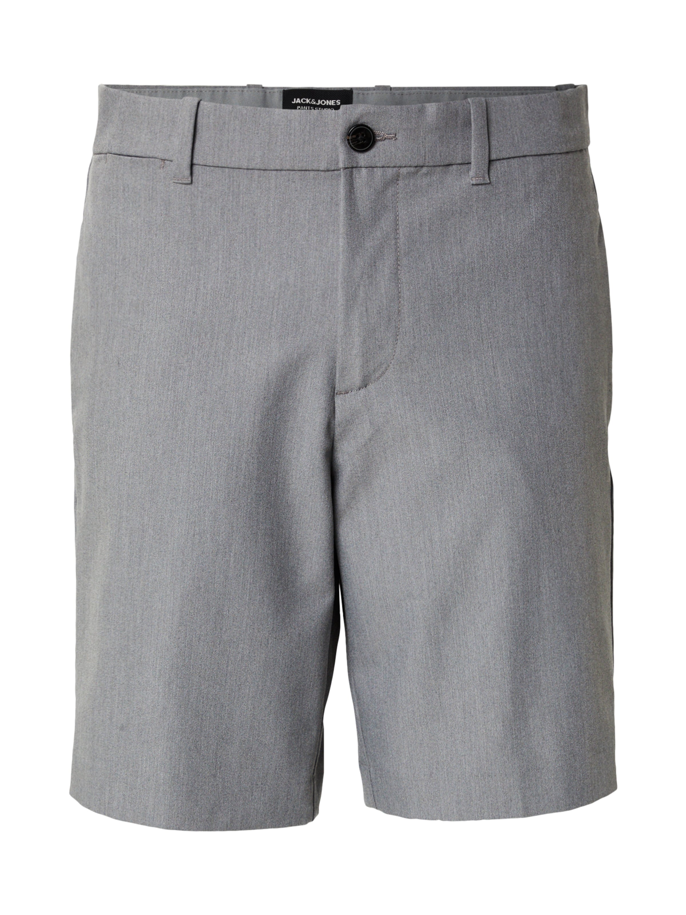 JACK & JONES regular Lærredsbukser 'JPSTACE LEO' i grå: forside
