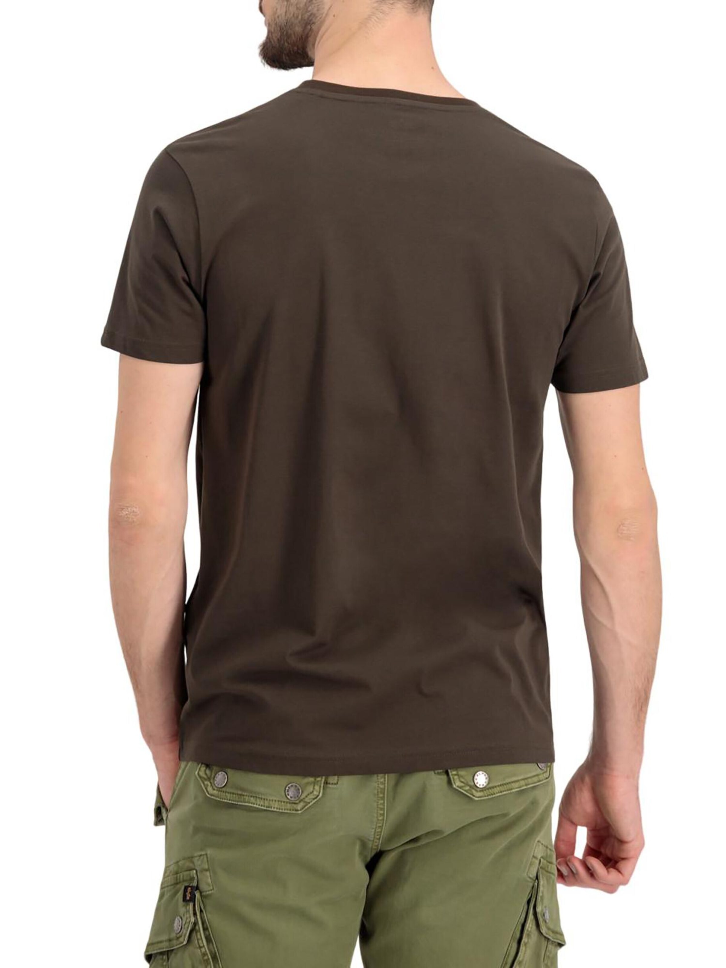 ALPHA INDUSTRIES Shirt 'Basic Logo'‌‌‌ in Grün