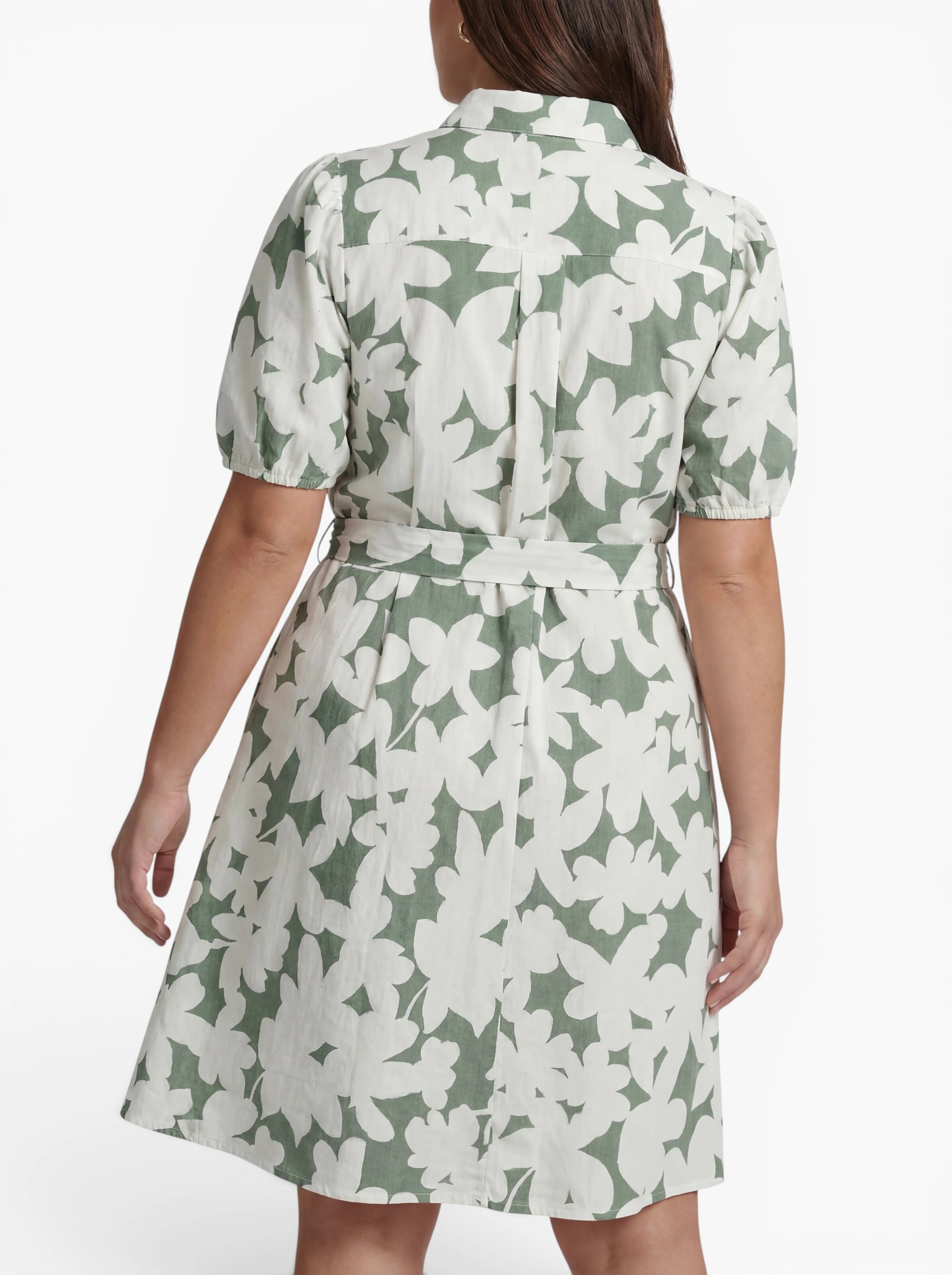 Robe-chemise 'VMCDICTHE' Vero Moda Curve en vert