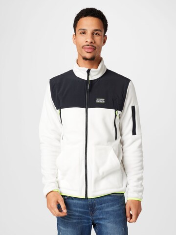 QUIKSILVER Athletic fleece jacket in White: front