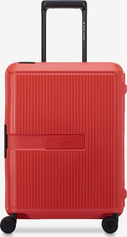 Delsey Paris Trolley 'United Colors of Benetton' in Rood: voorkant