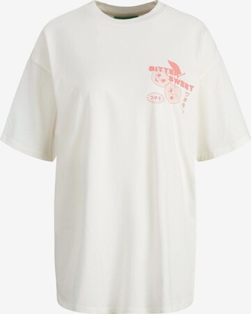 JJXX - Camiseta talla grande 'KAYLE' en blanco: frente