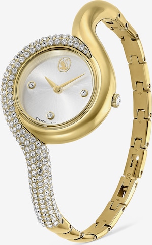 Montre à affichage analogique Swarovski en or : devant