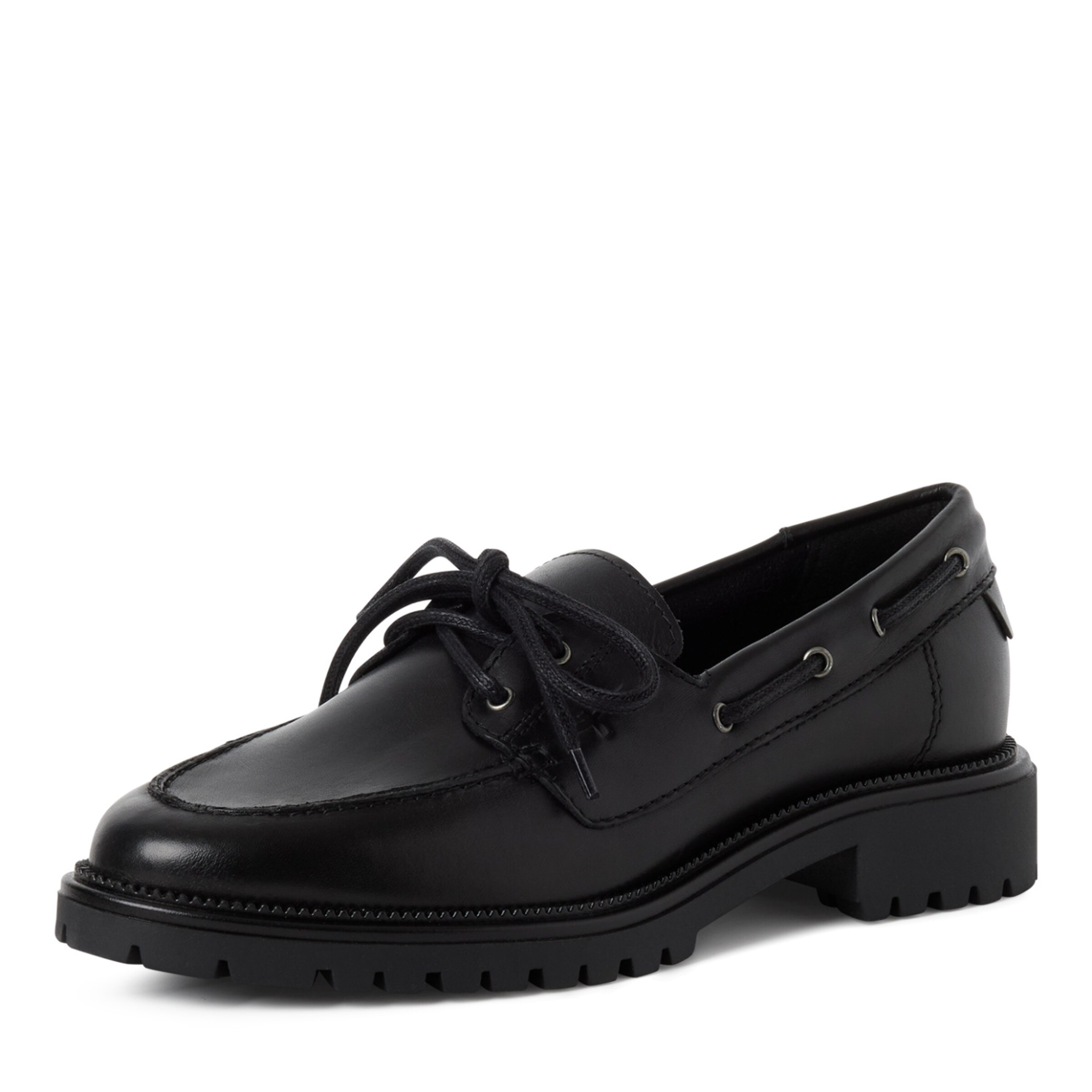 Scarpa stringata di Tamaris in nero: frontale
