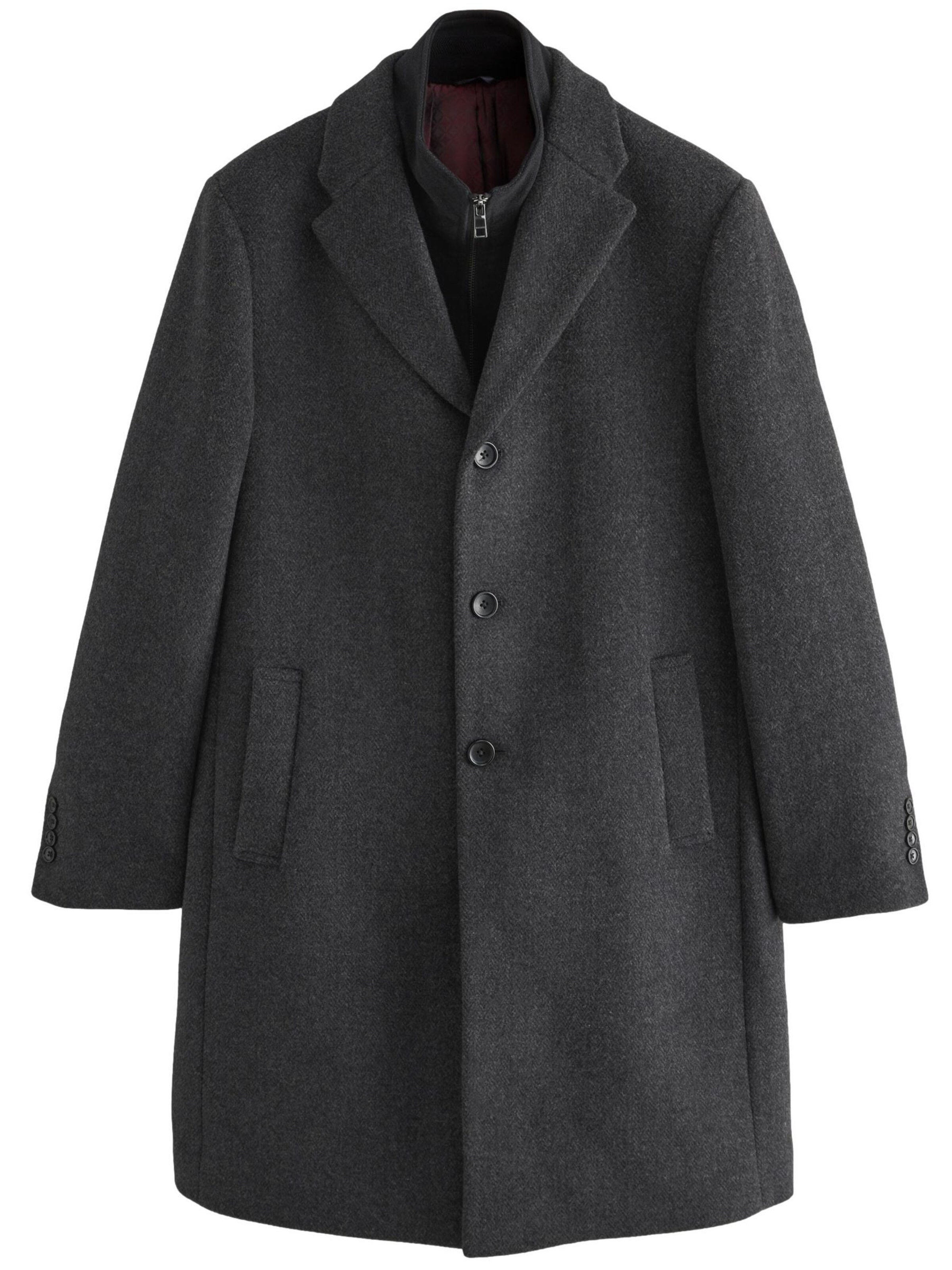 Next Mantel in Grau: Vorderseite