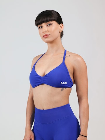 neverover Bygelfri Sportbehå 'Hue Minimal Strappy Bra' i blå: framsida