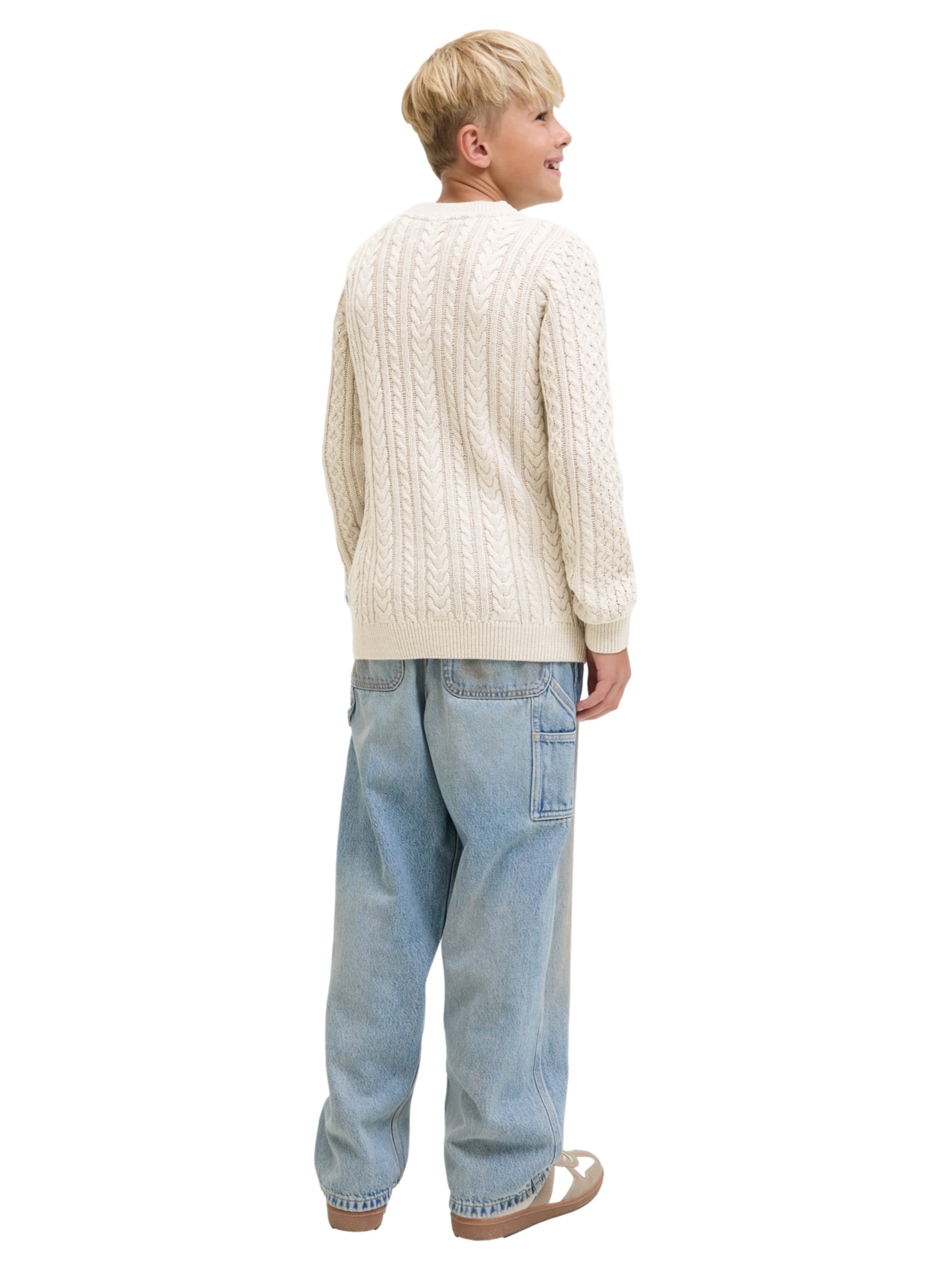 Pull-over 'Lusean' Jack & Jones Junior en blanc