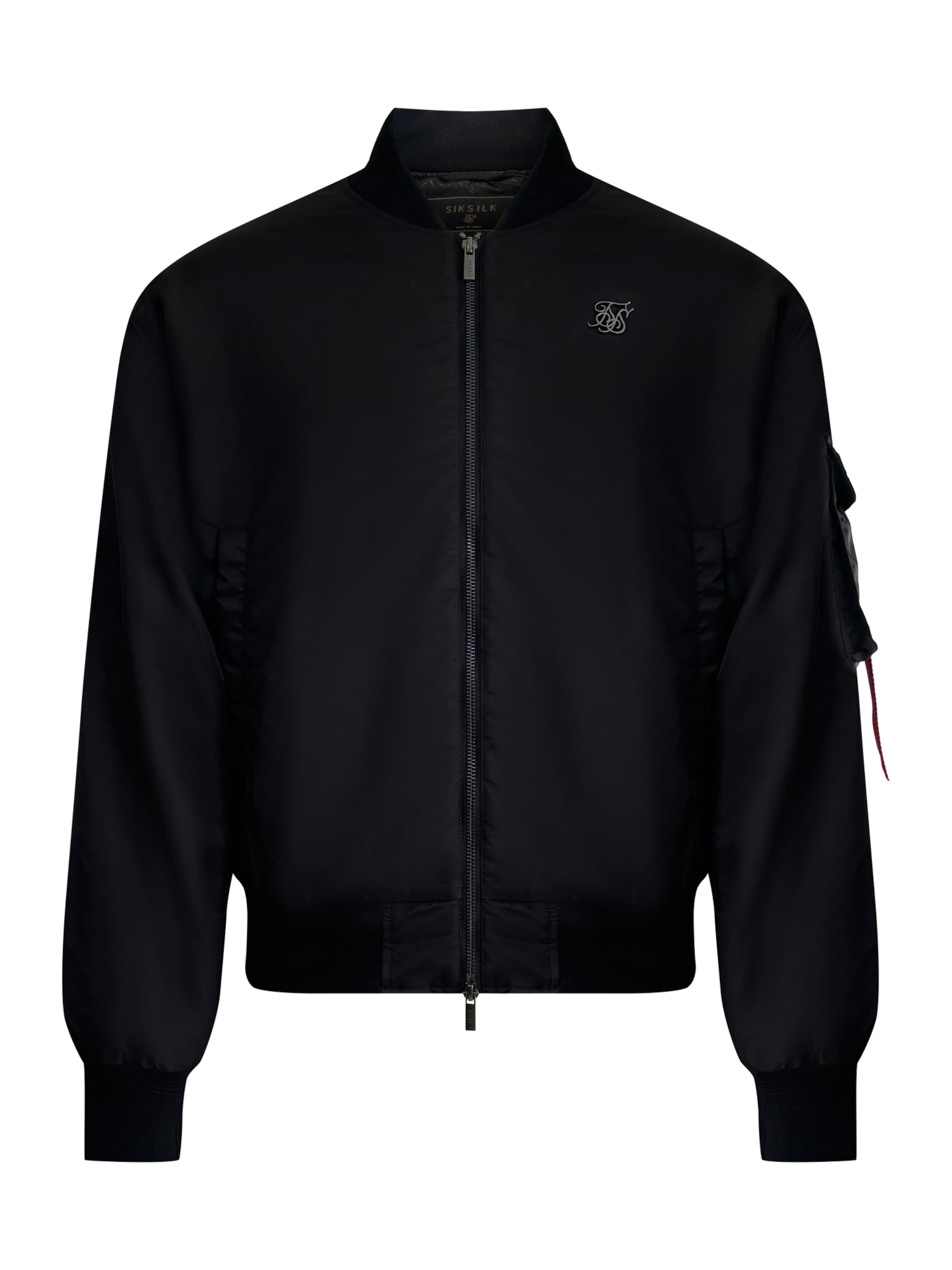 Giacca di mezza stagione di SikSilk in nero: frontale