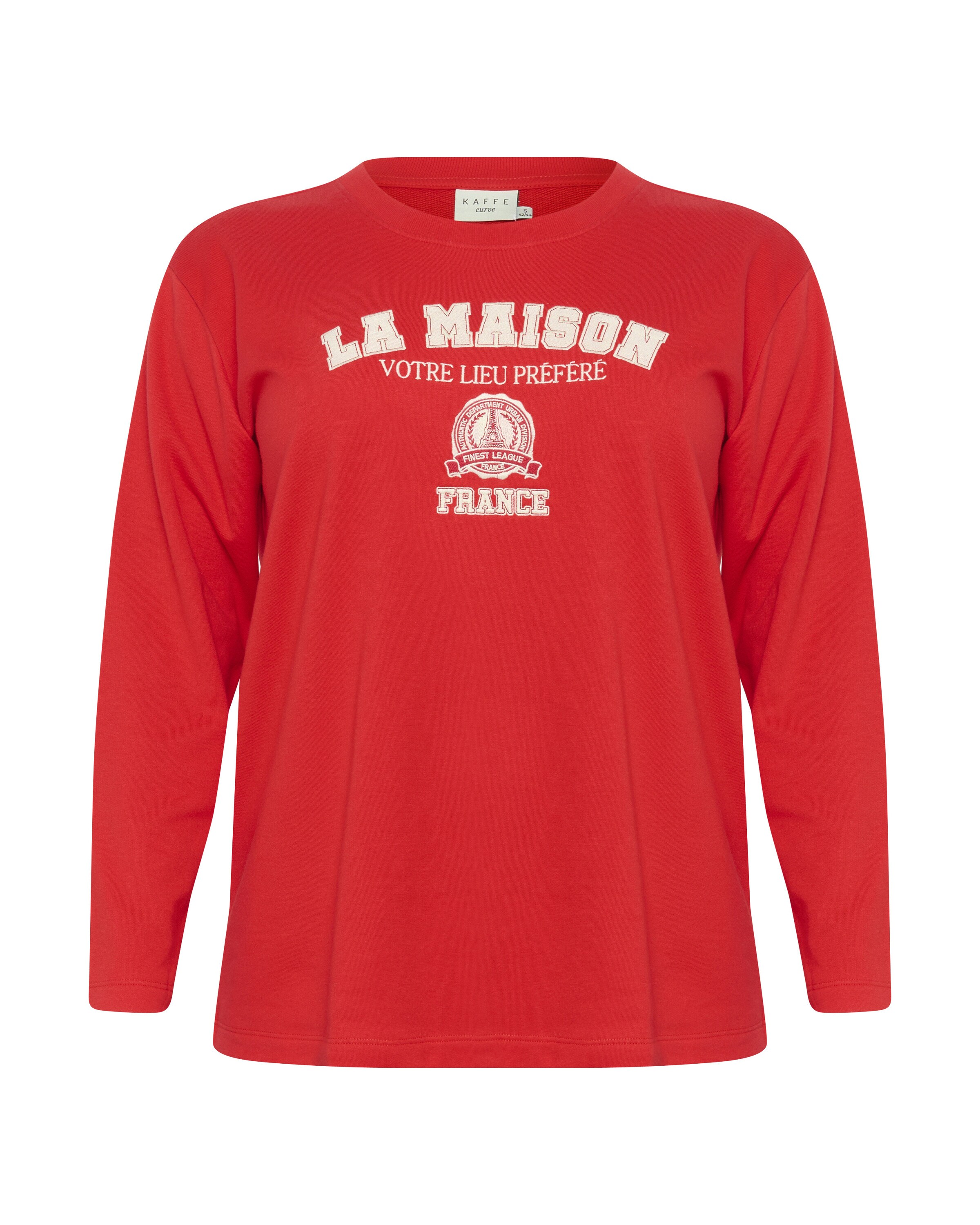 KAFFE CURVE Sweatshirt 'Berla' in Red: front