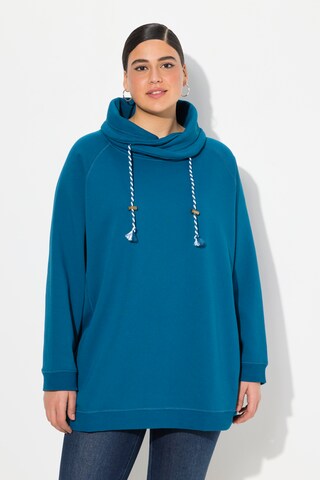Ulla Popken Sweatshirt in Blauw: voorkant