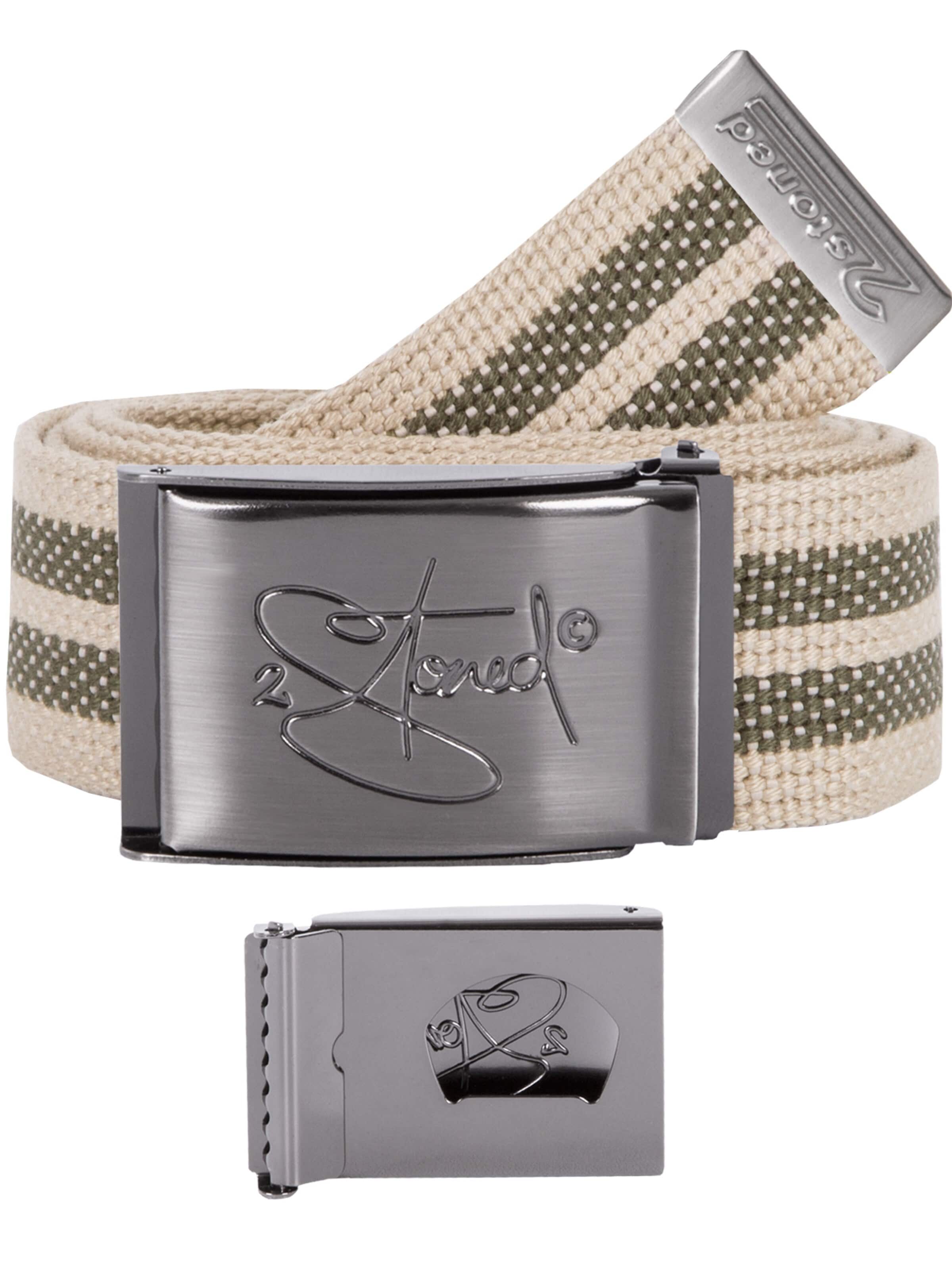 2Stoned Belt 'Classic Matt Bottle-Opener' in Green: front