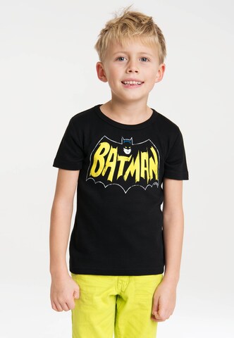LOGOSHIRT T-Shirt 'Batman - Fledermaus' in Schwarz: predná strana