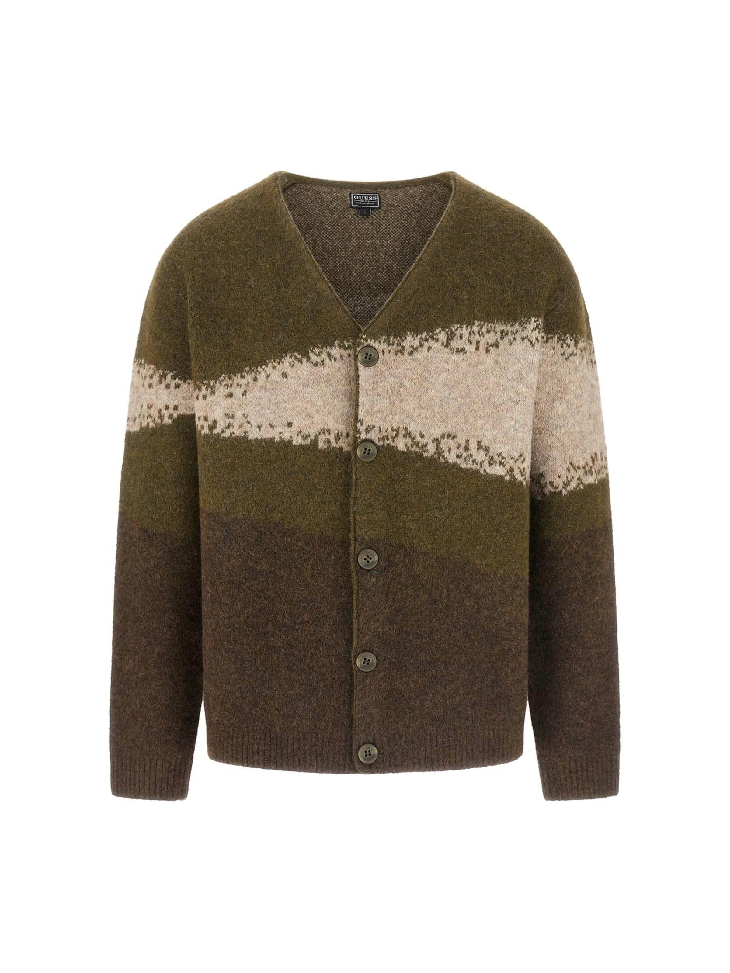 GUESS Strickjacke in Grün: Vorderseite