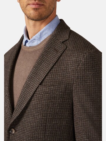 Boggi Milano Regular fit Blazer 'Houndstooth' in Brown