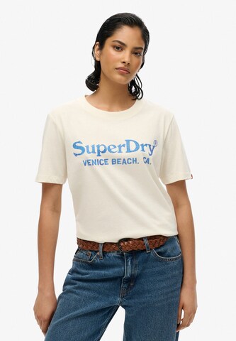 T-shirt Superdry en blanc : devant