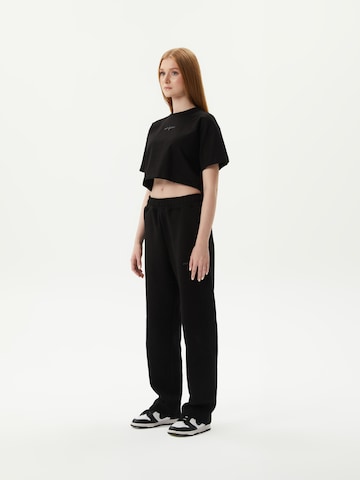 Ossy Homer Loosefit Sporthose 'Heavy Cotton 450 GSM N1Y013' in Schwarz